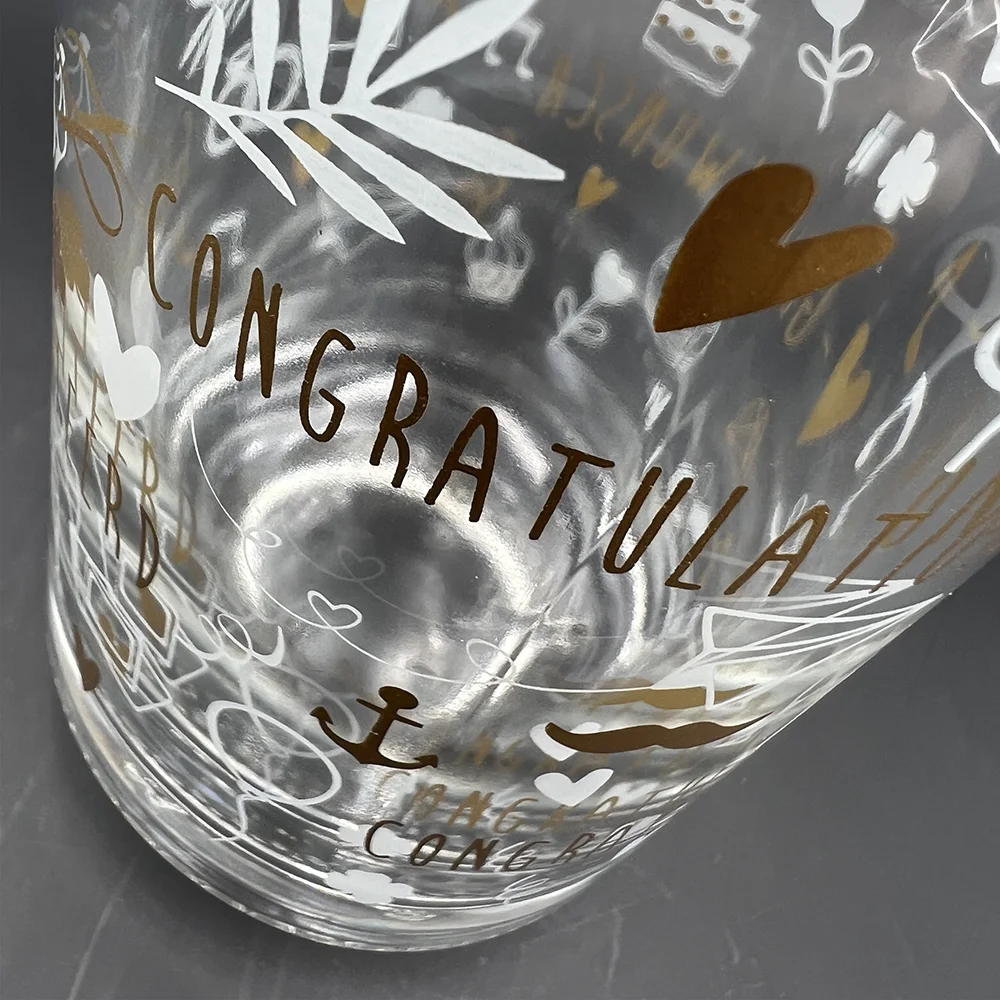 flasche gold mgi glasdekor