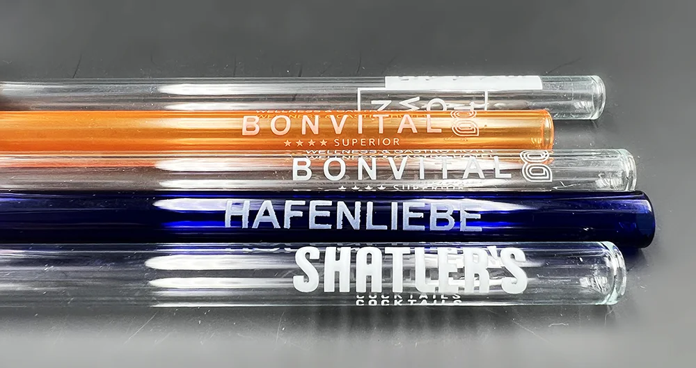 MGI - Glasdekor - Bedruckung von Glas-Halme
